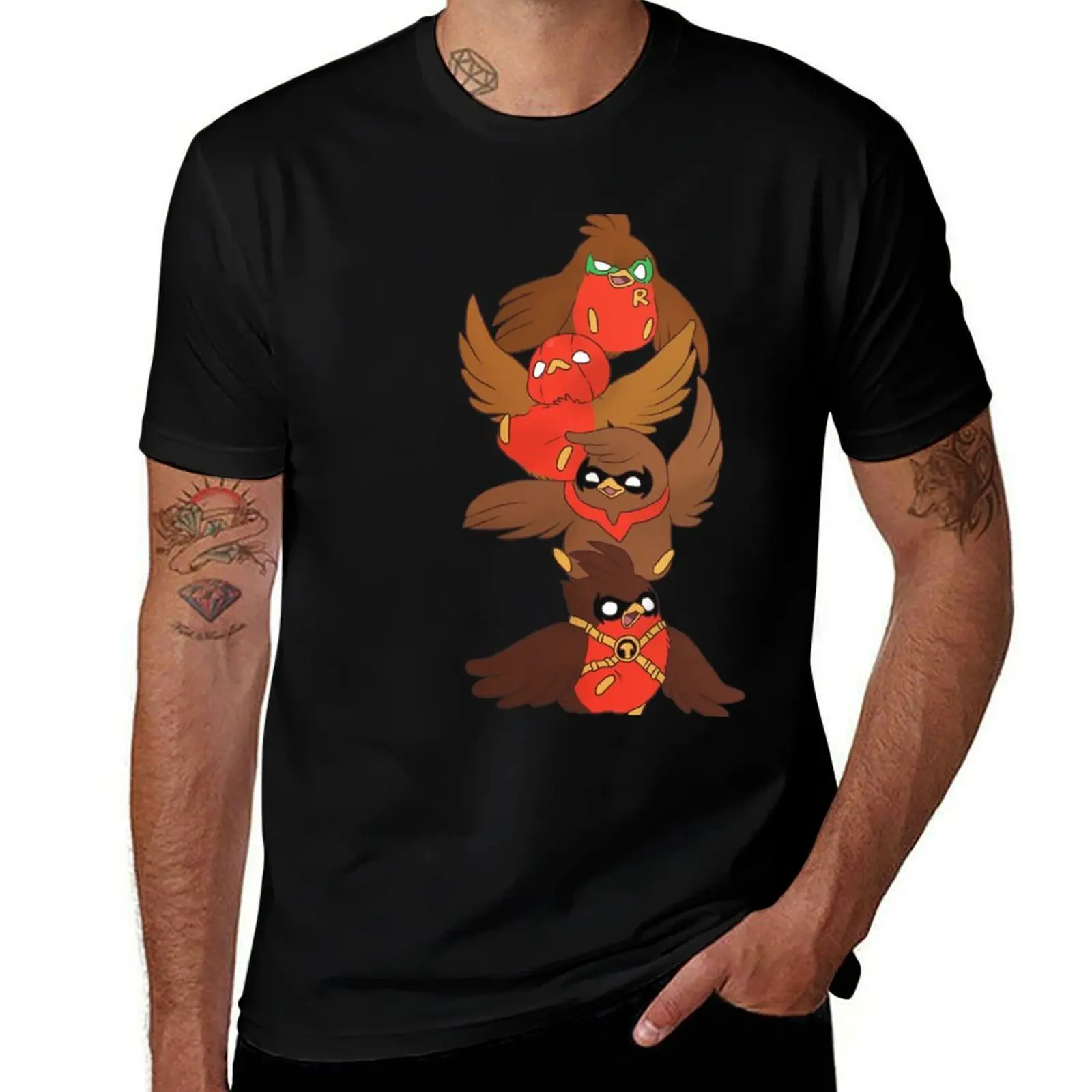 Go!Robins! - Brave Birds T-Shirt Work Style Casual T-Shirt