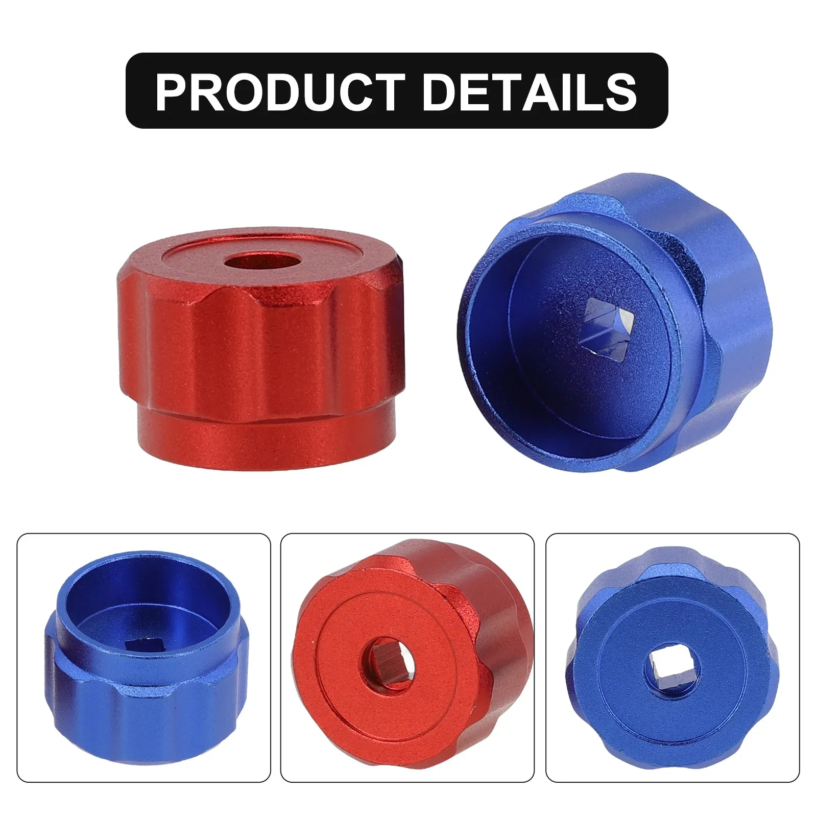 2pcs Round Wheel Handle Faucet Handles Manifold Gauges Knob Alloy Red And Blue Instrument Knob HVAC Tools Accessories Industrial