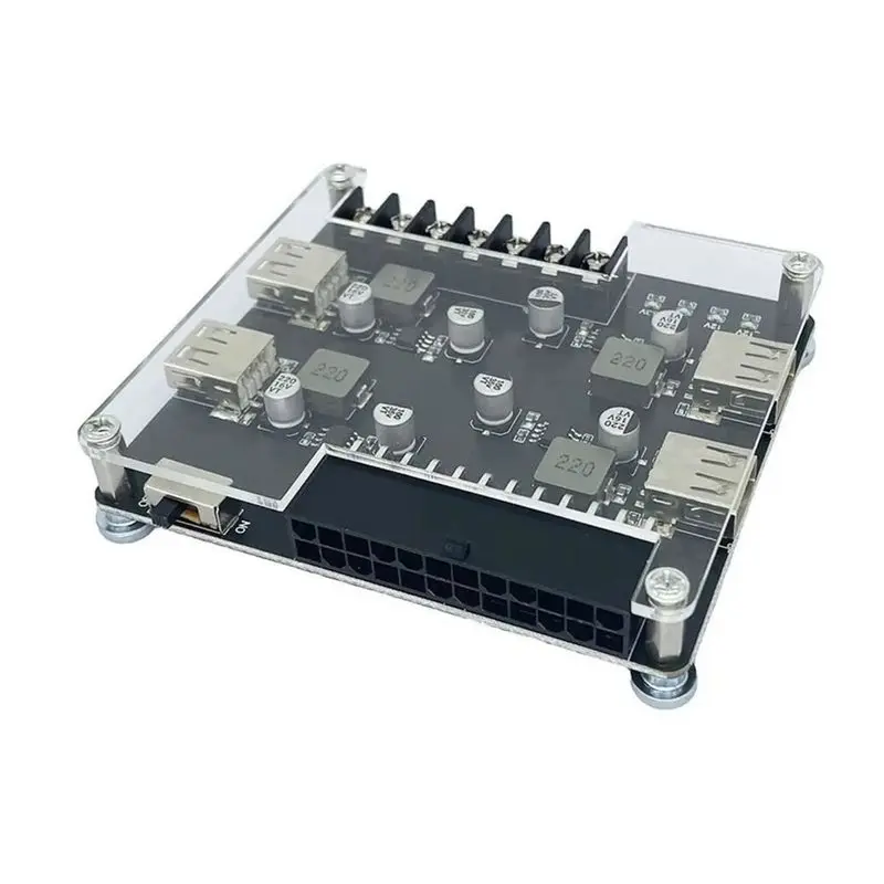 [NEW!A25P】 Connector Hub DC 3.3- 12V 4-Port USB ATX Desktop PC Power Supply Module