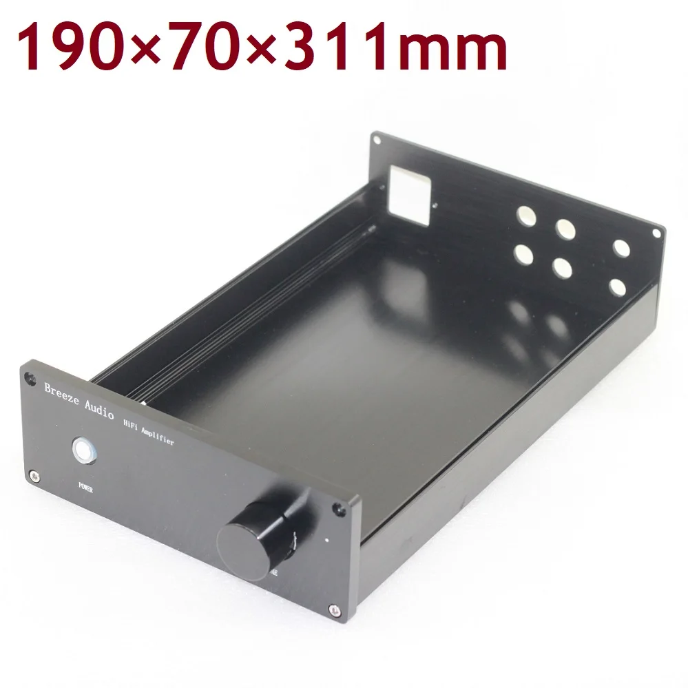 

190*70*311mm Preamp Amplifier PSU Anodizing Tube Amp Housing Rear Class Hi End Enclosure Eaarphone Chassis DIY Aluminum Cabinet