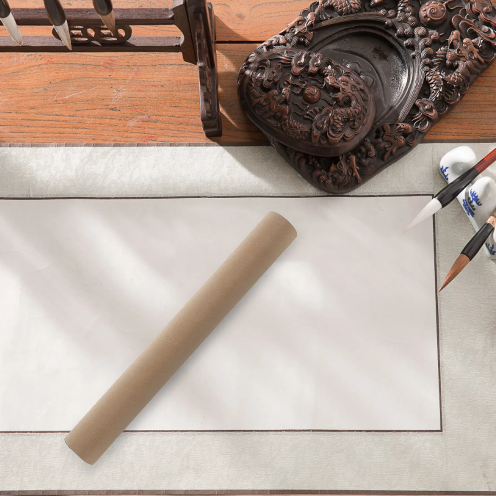 Soporte para rollo de pintura de tubos de cartón, caja de embalaje de caligrafía china, soluciones de almacenamiento, caja de desplazamiento de tubos artísticos, 6 uds.