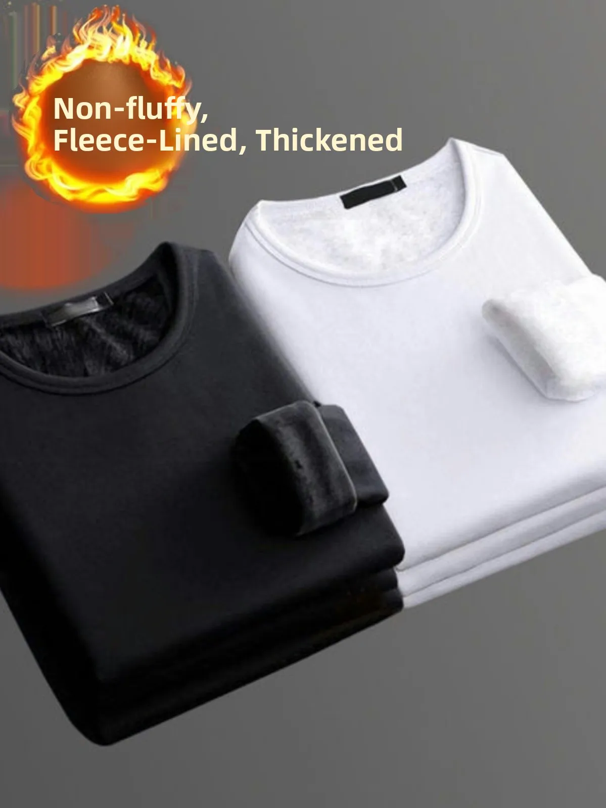 

Утепленная флисовая футболка с длинным рукавом для мужчин, теплая нижняя рубашка-базовый слой для офиса осенью и зимой