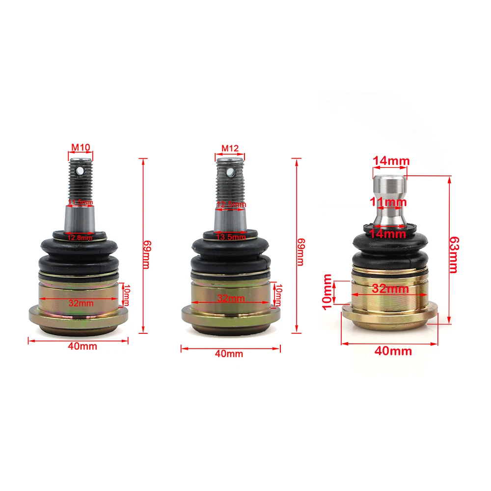 M10/M12 32X10mm Ball Joint For 50cc 70cc 90cc 110cc 125cc 200cc 250cc ATV Go Kart UTV Buggy Golf Cart Quad Bike Parts image 2