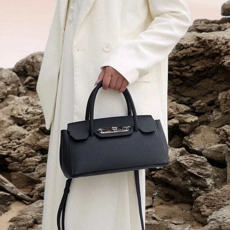 

Luxury Tote Bag for Women 2025 Summer Genuine Top Grain Leather Kelly Style Designer Crossbody Shoulder Bag Commuter Large