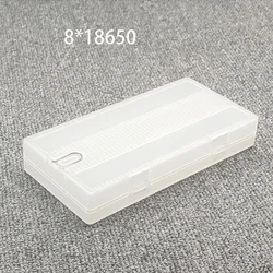 2/4/8 Slots 18650 Battery Storage Box Hard Case Holder 18650 Rechargeable Battery Power Bank Plastic Case Transparent