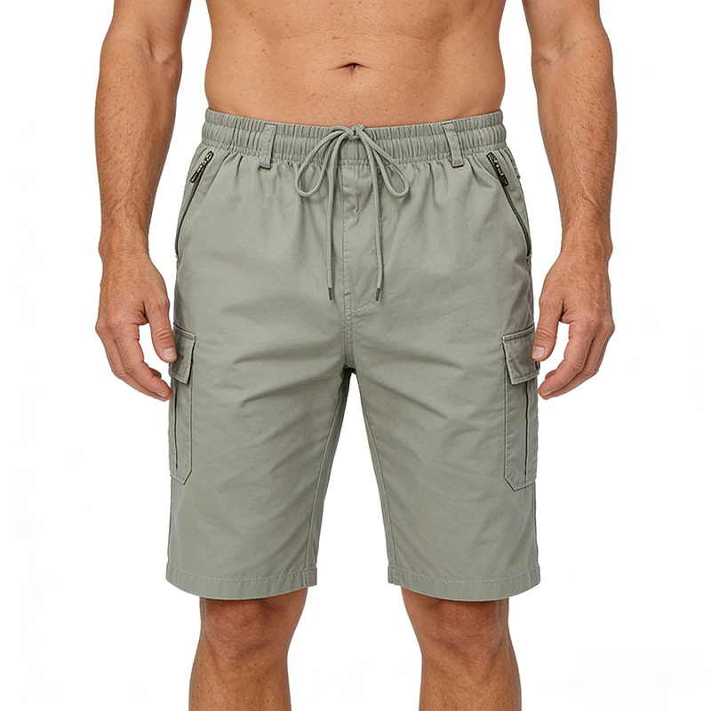 

Big Size Men's Casual Cotton Shorts Summer Loose Straight Cargo Shorts Comfortable Hiking Running Beach Short Pants