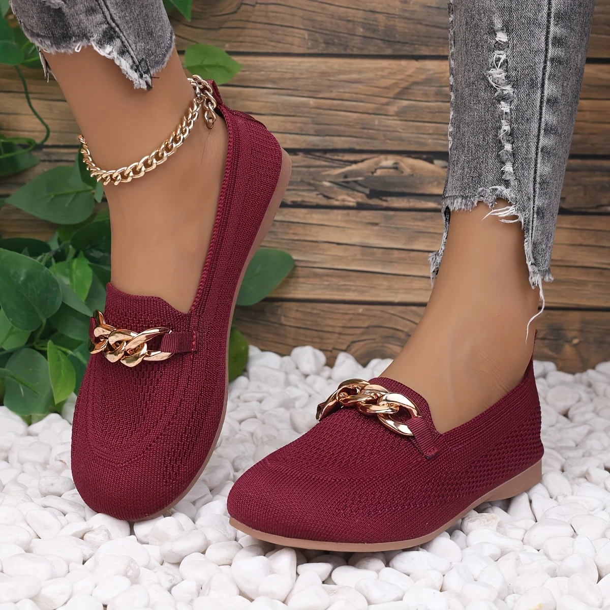 برتقالي لامع ماري جينس | راحة سهلة الارتداء، نعل غير قابل للانزلاق | إبزيم سلسلة لطيف وملابس لجميع المواسم. #6