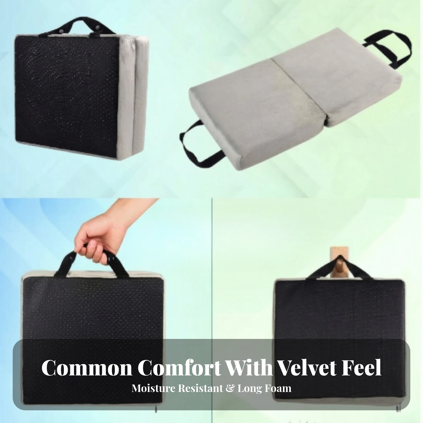 Memory Foam Kneeling Pad Lightweight Kneeling Pad with Carrying Straps Thick Cushioned Kneeler Portable Garden Kneeler