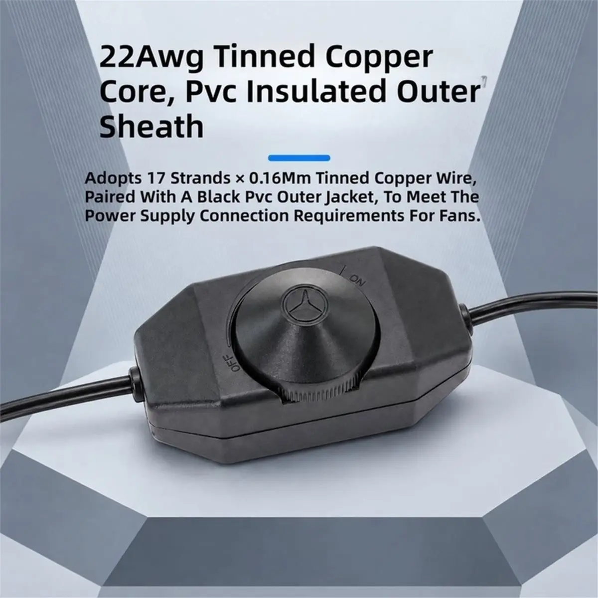 USB 5V to 12V Boost Line USB to IDE 4Pin Fan Speed Control Cable Stepless Speed Control with on/OFF Switch
