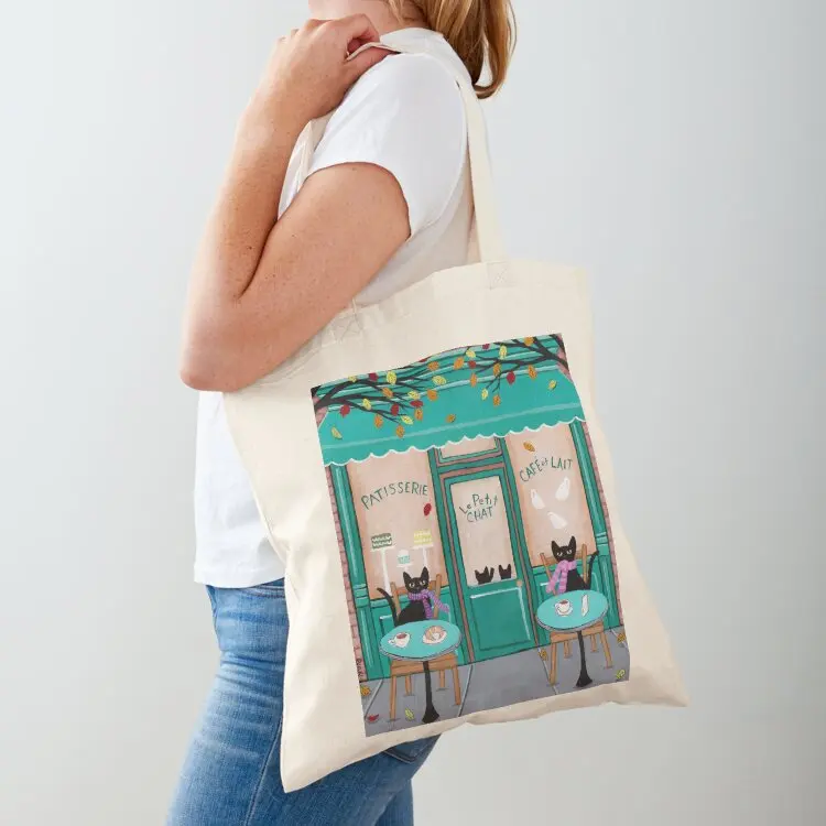 Le Petit Chat Cafe Tote Bag Portable shopping bag shopping bag logo tote