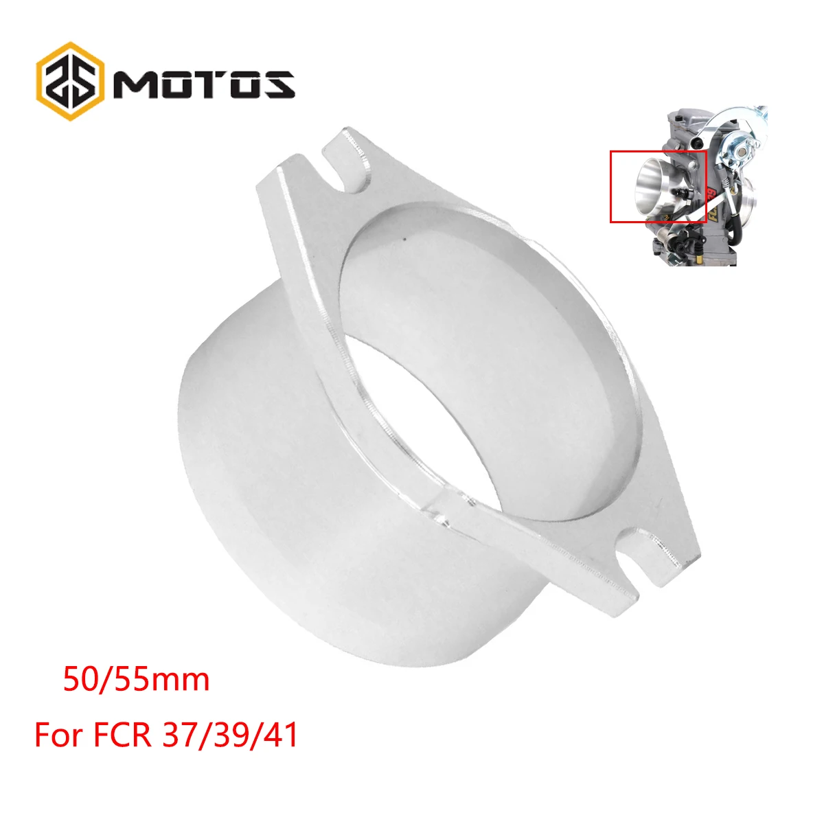 

Воздухозаборник ZS MOTOS для карбюраторов Keihin FCR 37/39/41 мм, фильтр-воздуховод с ЧПУ, Velocity Stack 1130-808-7000