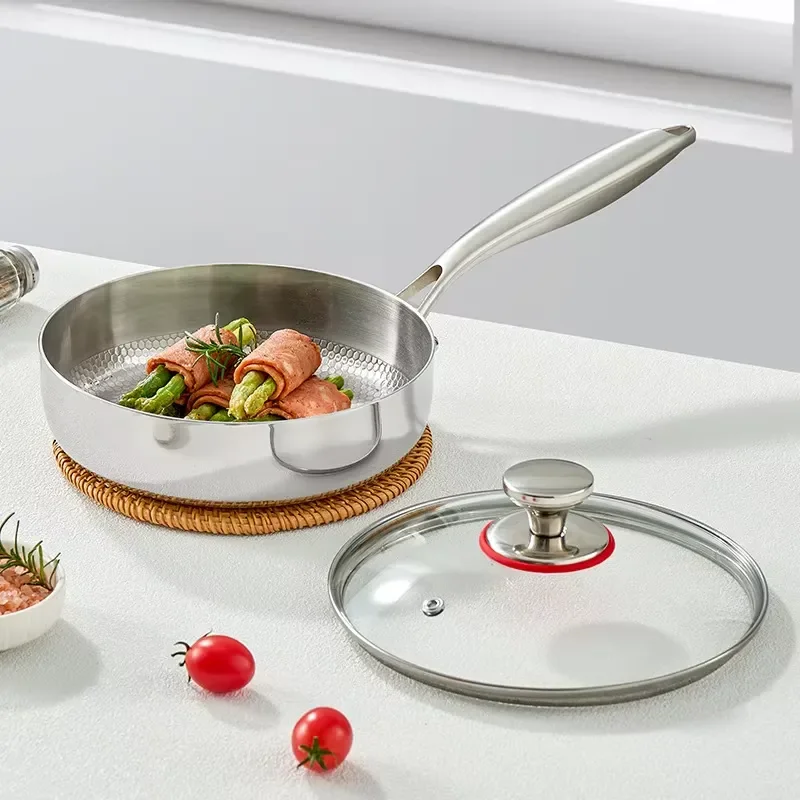 316 Stainless Steel Multi-functional Fish Scale Pattern Non-stick Pan Frying Pan