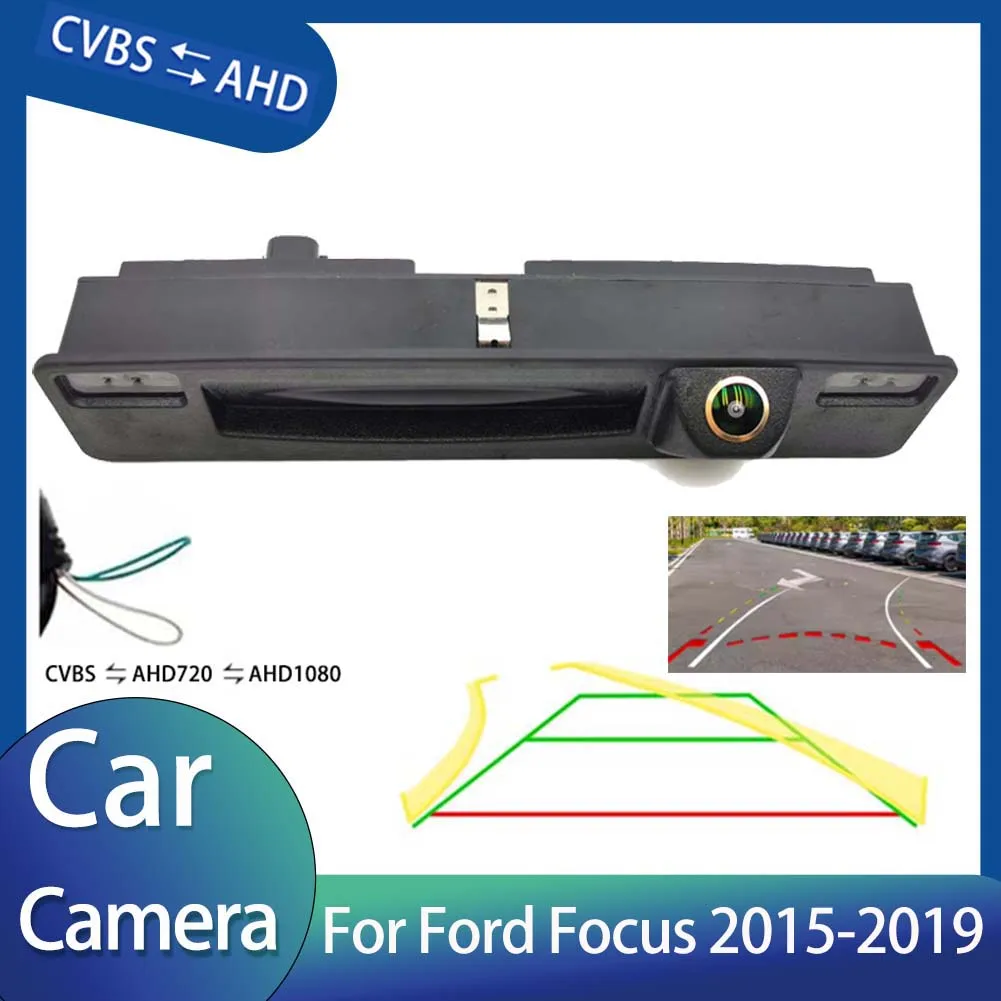 AHD 1080P 170° Car Rear View Camera Night Vision Waterproof Reversing 4 Pin Vehicle Parking For Ford Focus 2015-2019