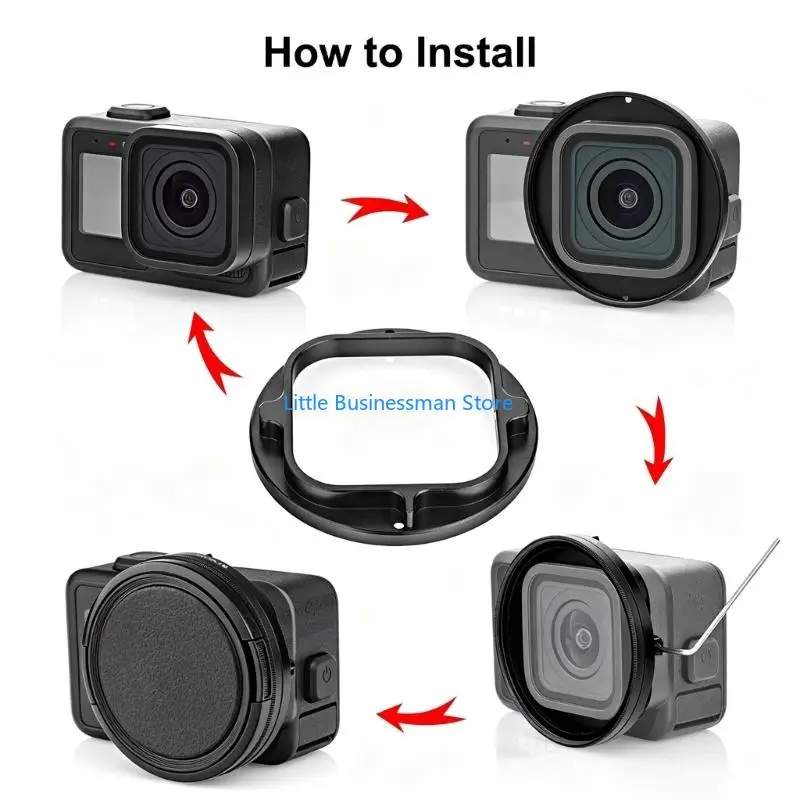 Aufschraubbares Objektiv-Adapterring-Set für MISSION1/1Pro für Outdoor-Videoaufnahmen M76A – Detail 5