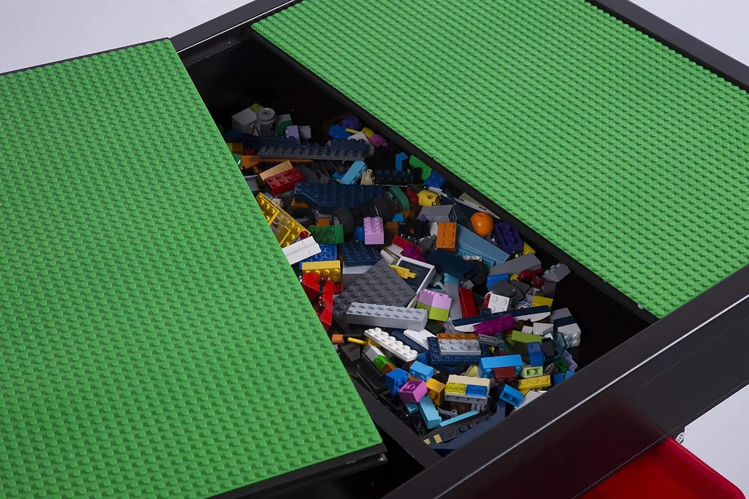 طاولة أنشطة كبيرة 2 في 1 للأطفال مع مساحة تخزين للأطفال الأكبر سنًا، طاولة لعب للأطفال والأولاد والبنات والإسبريسو