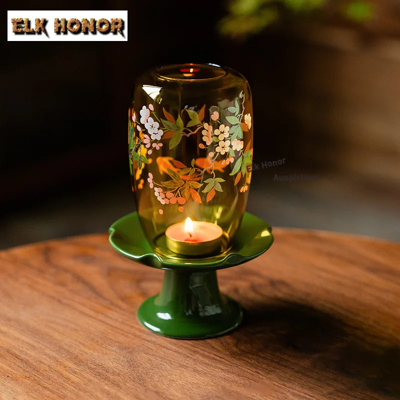 Forbidden City Red Koi Fish Playing Water Candle Holder Scented Aromatic Candles Candle Lights Cafes Home Decorations Ornaments