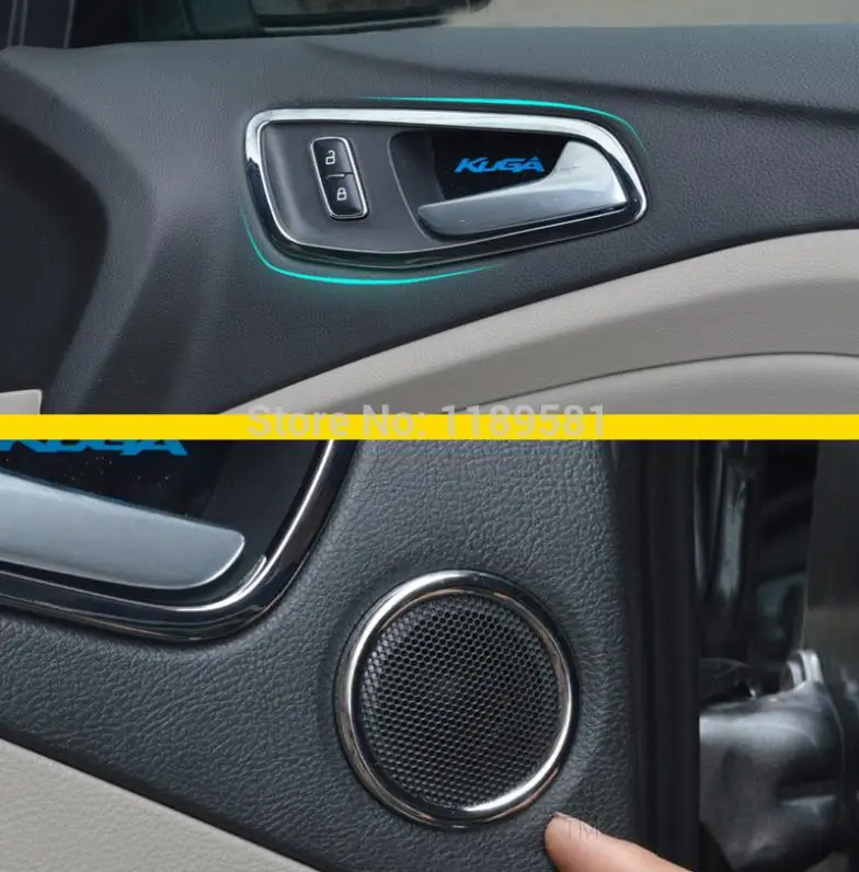 

For Ford Escape Kuga 2013 2014 2015 2016 ABS Chrome Interior Decorations Door Handle Trim Car Accessories Stickers