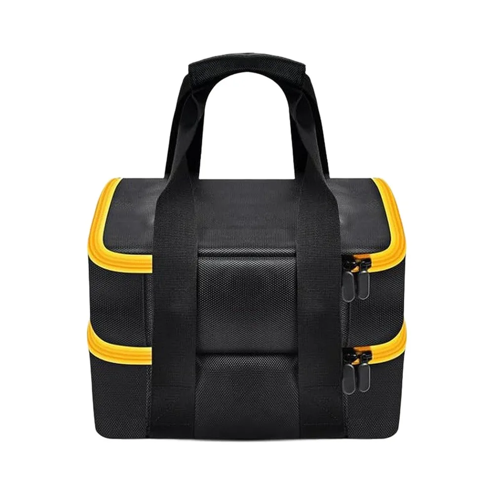 Charger and Battery Carry Case for For electric Devices - 31x25x18 cm Tear Resistant Polyester Organizer with Secure Handle