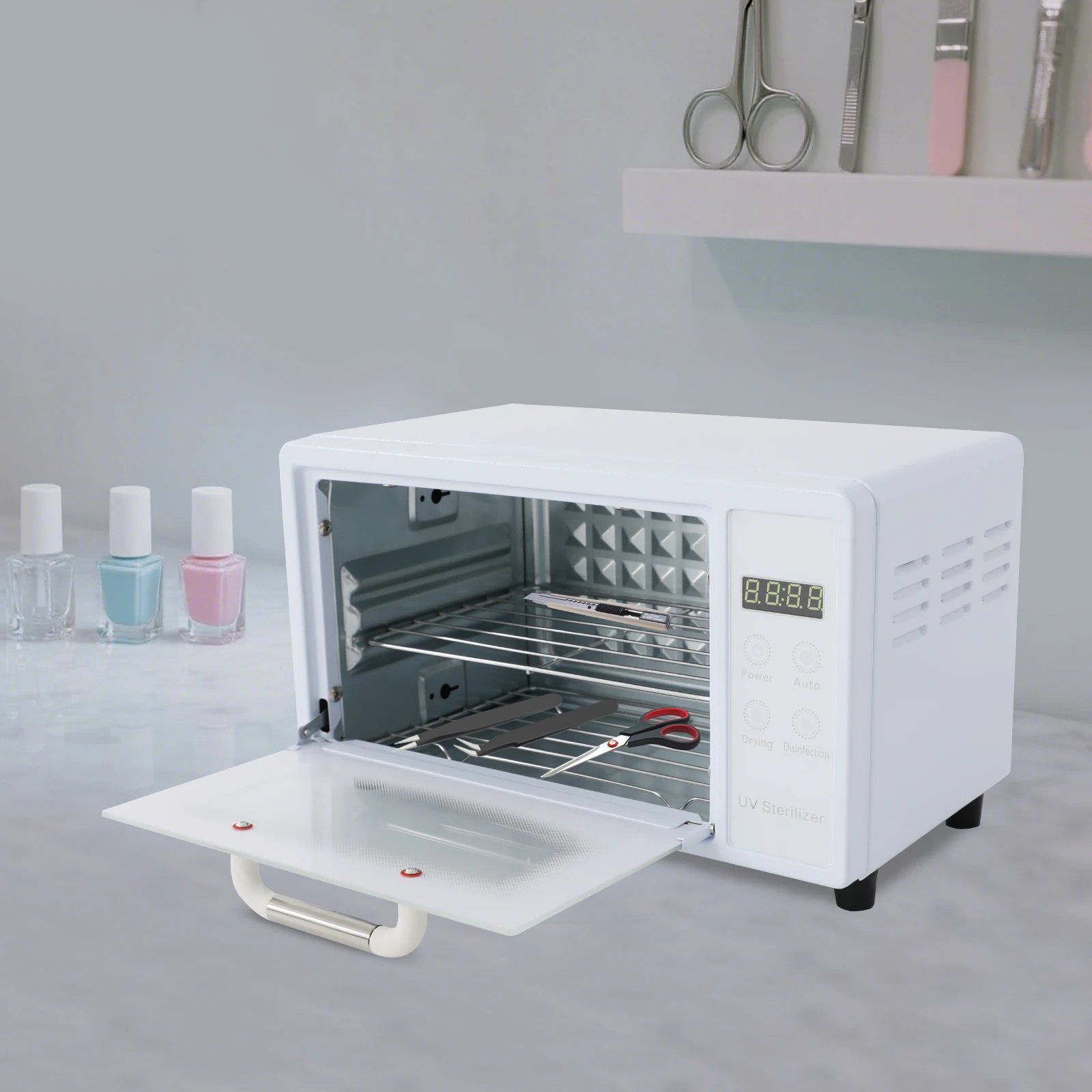 Szafka sterylizująca UV z suszeniem gorącym powietrzem do butelek dla niemowląt, narzędzi do manicure, bielizny, do użytku domowego i salonu, pojemność 10L, model 167 ° F Dezynfekcja