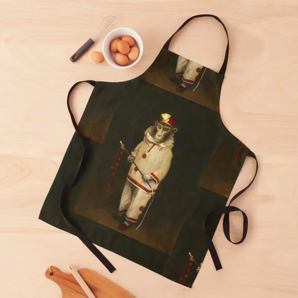 

Vintage Magic Monkey Apron For Woman Kitchen Accessories 2022 professional kitchen work gowns for women cleaning Apron