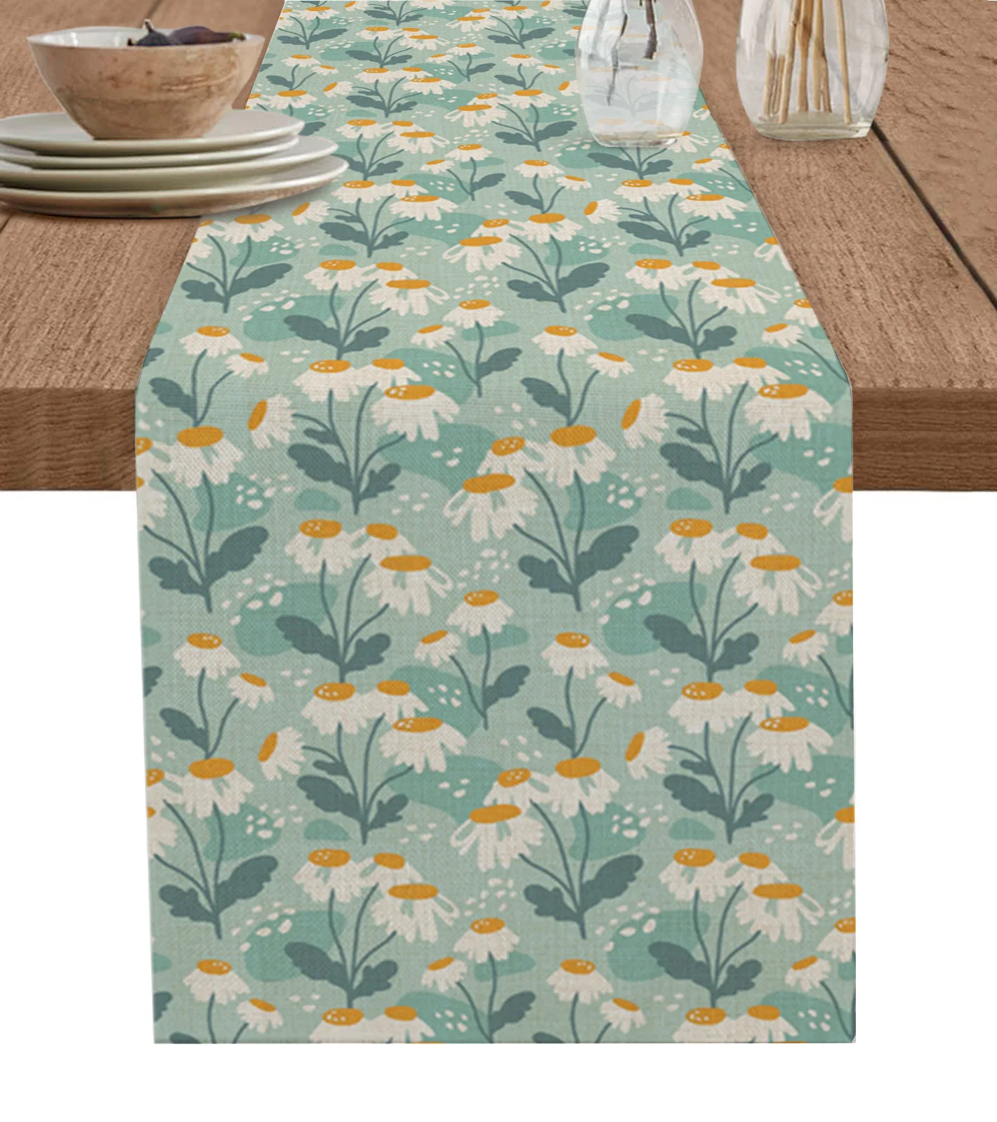 

Spring Watercolor Floral Simple Table Runner Decoration Home Decor Dinner Table Decoration Table Decor