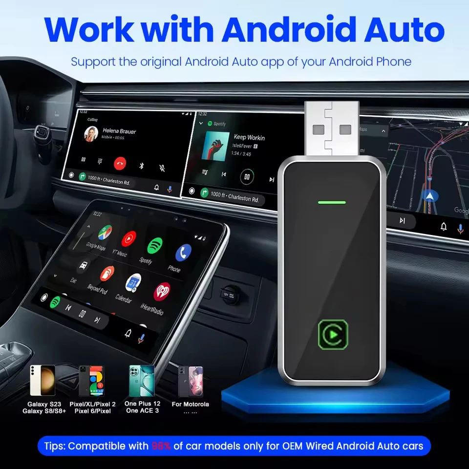 2в1 Wireless CarPlay Android Auto Wireless Smart Dongle Mini Box Plug and Play для Mercedes-Benz C-Class W202 W203 W204