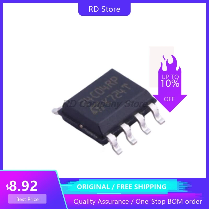 

Free Shipping 10PCS M24C04-RMN6TP SOP-8 New Original EEPROM Memory IC 4Kbit I²C 400 kHz 900 ns 8-SOIC