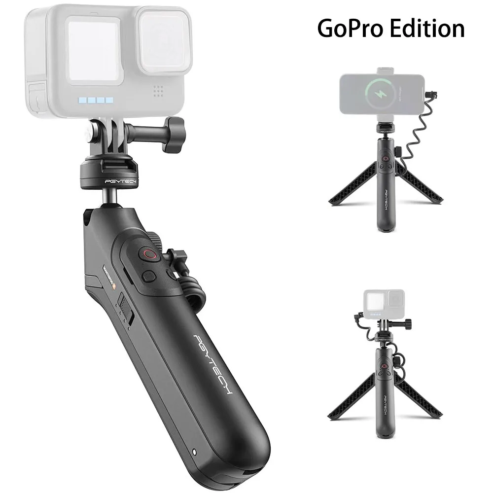 Pgytech-capock電源三脚,リモート制御付きハンドヘルドモード,gopro