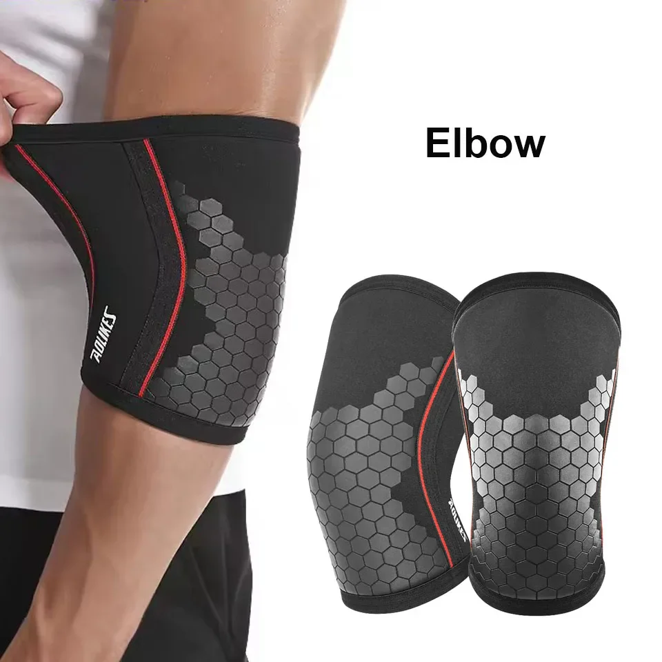 2PCS 7mm Neoprene Knee Sleeves for Weightlifting (Pair) Compression Knee Brace Support For Squats Crossfit Training Workout