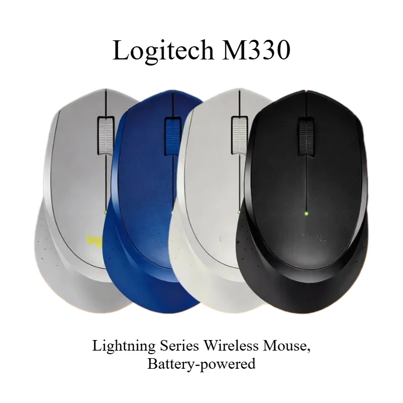Logitech M330 Silent Series Wireless Mouse, battery-powered