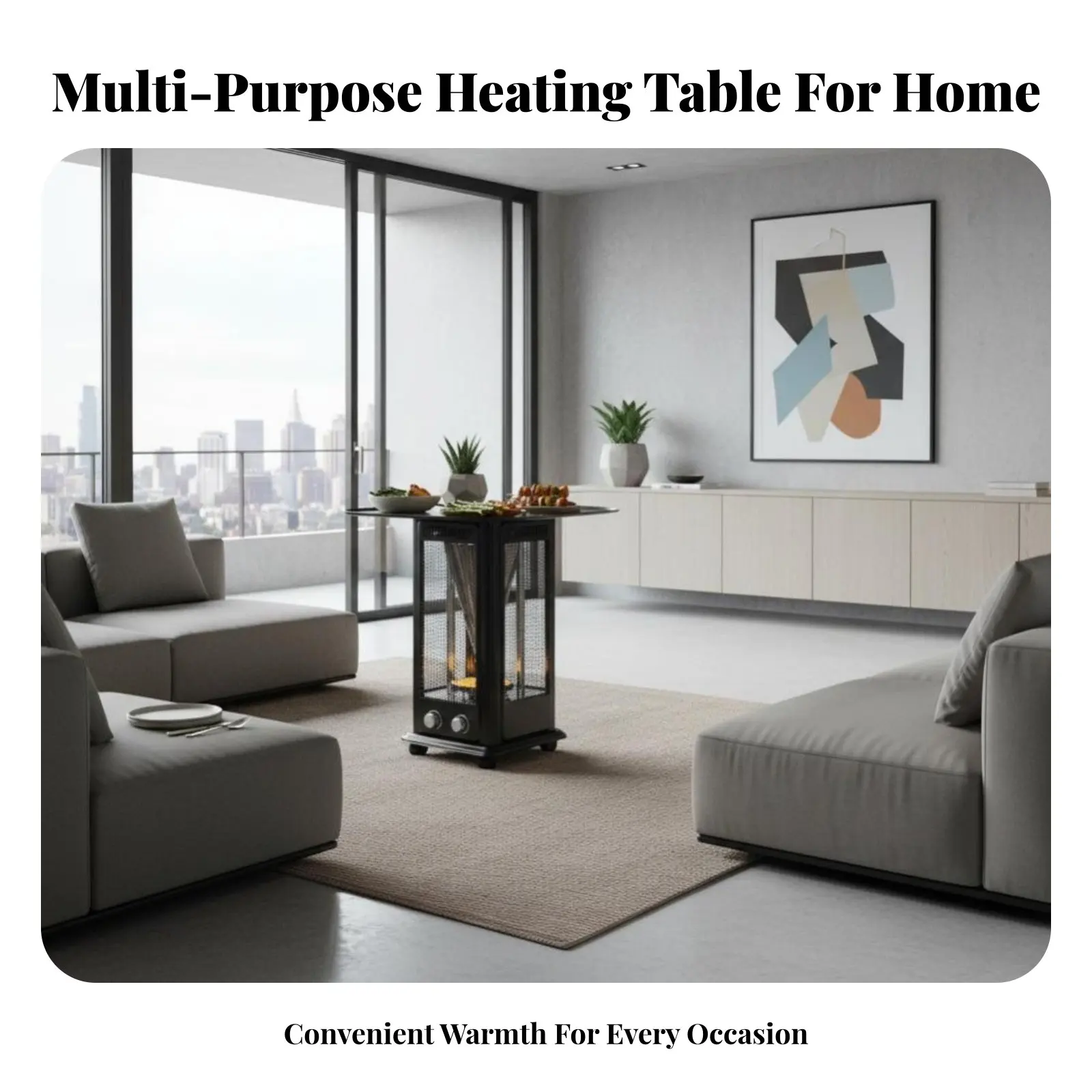 

Многофункциональная отопительная печь, пятисторонний обогреватель, настольный гриль, для дома, двойного назначения