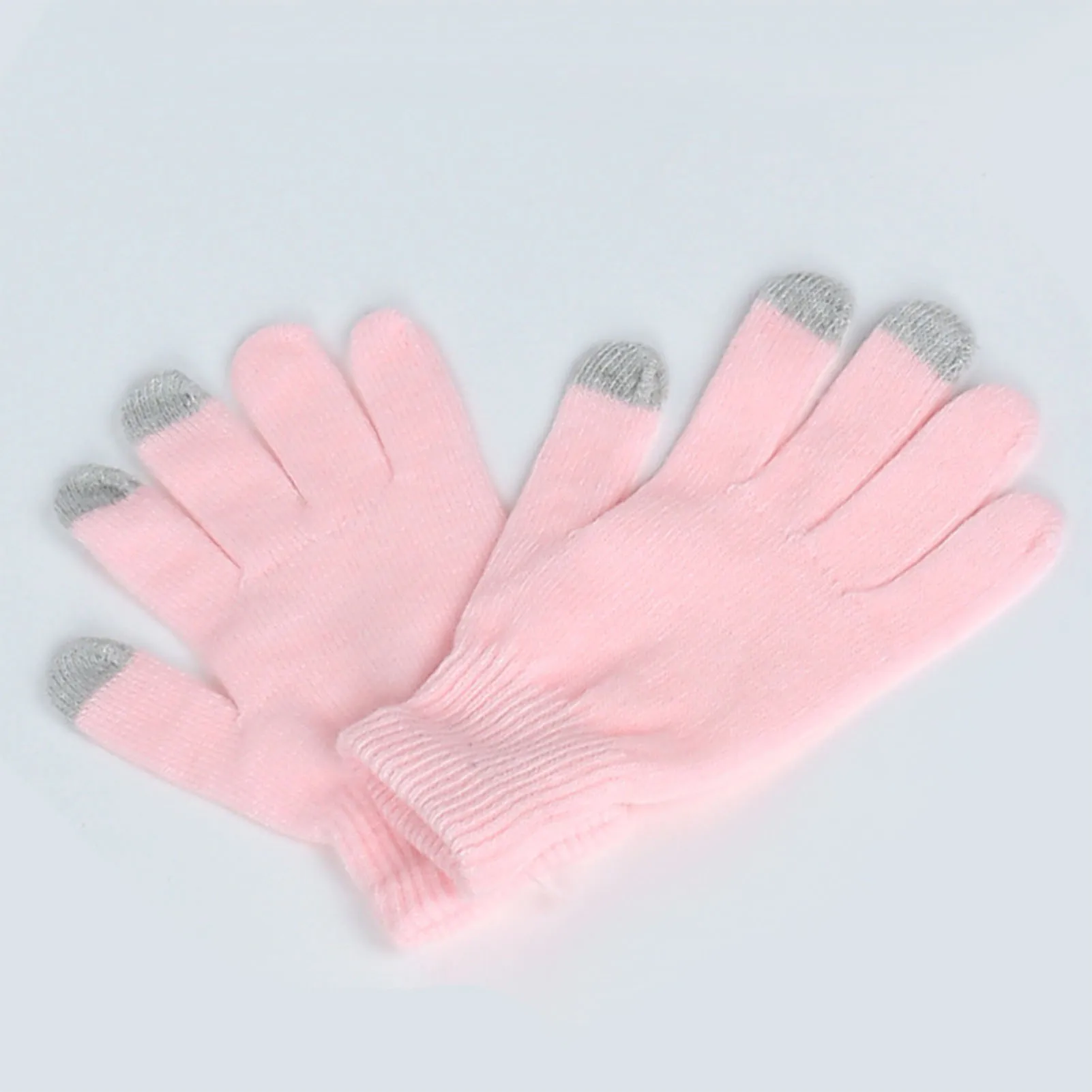 Winter Knitted Gloves Anti-Slip Touch Screen Full Fingers Warm Gloves for Christmas Holiday Gift