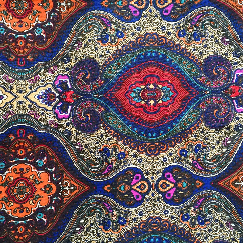 

Printed Fabric Ethnic Style for Canvas Bag Pillow Curtain Sofa Tablecloth Designer Handmade Diy Sewing Material Cloth