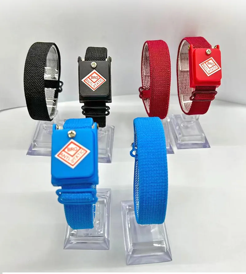 Roter antistatischer Armband-Fußring, kabellos oder kabelgebunden, für staubfreie Umgebung in der Fabrik, entfernt statische Elektrizität