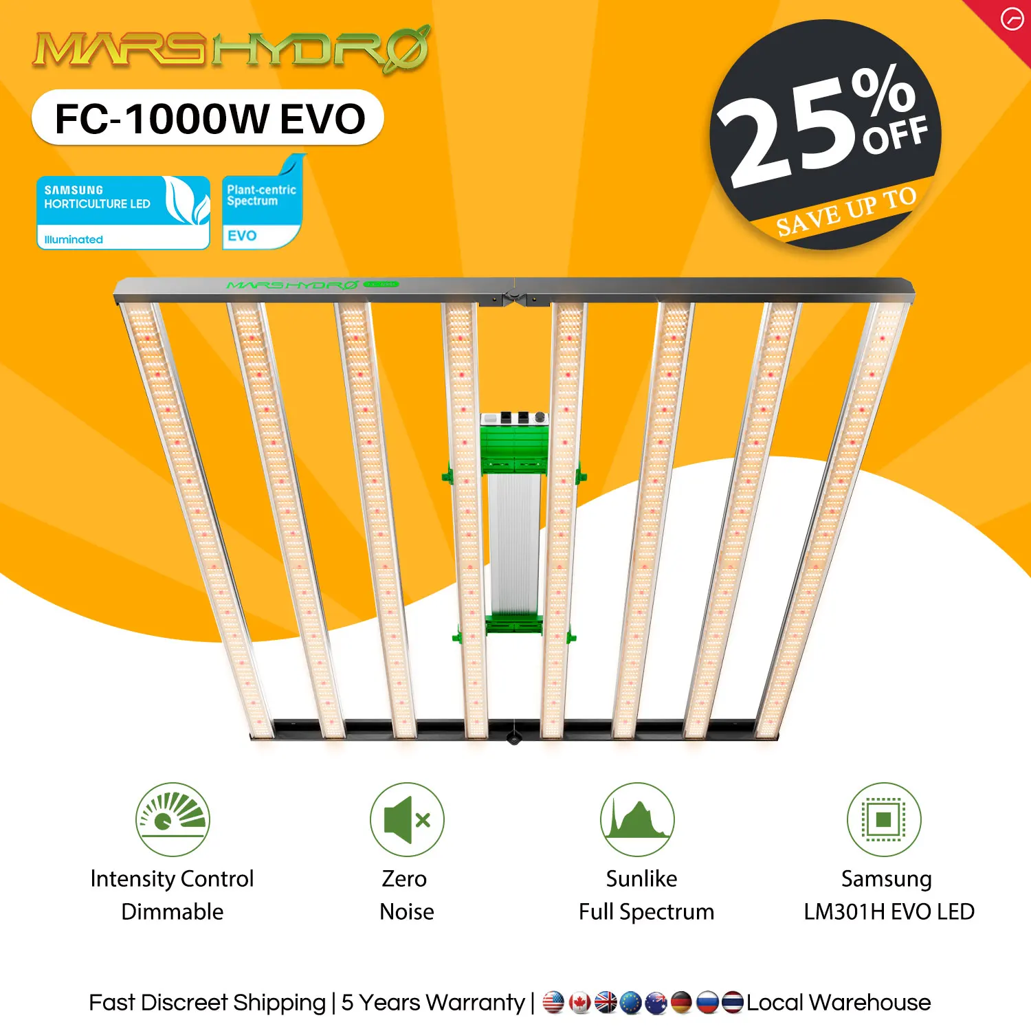 Imagem -06 - Espectro Completo Conduziu Cresce a Luz Samsung Lm301h Evo Plantas Hidroponicas fc 1500 3000 4000 4800 6500 8000 1000w 2023 o