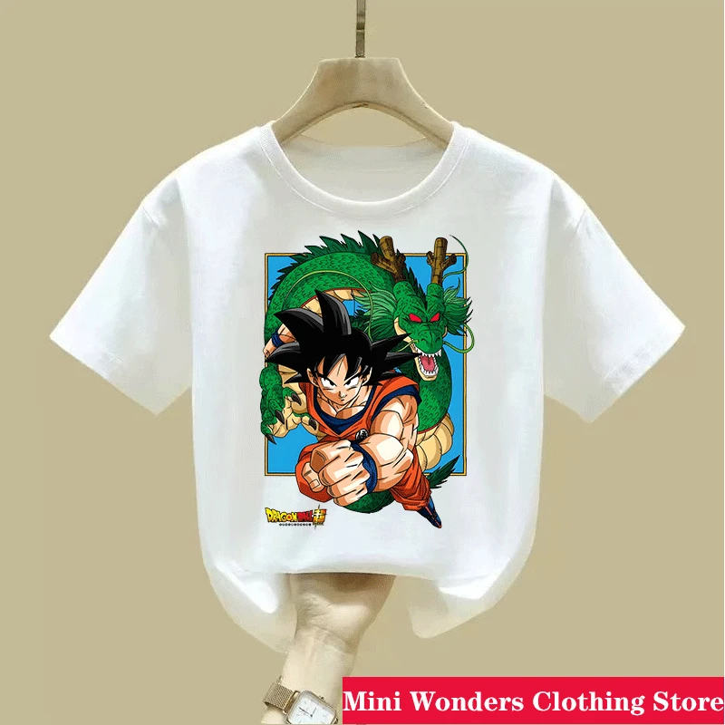 Dragon Ball Z Goku Kinder-T-Shirt, kurzärmliges T-Shirt mit Anime-Aufdruck, perfekt für Anime-Fans. Sommerliches, lässiges Baumwoll-T-Shirt – Detail 14