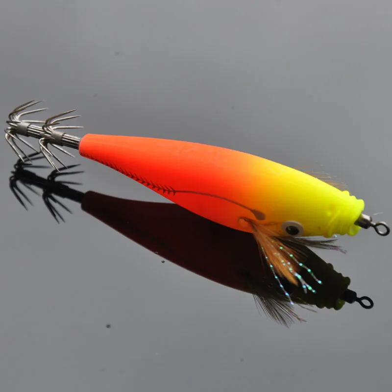 Sound Egi Bait Lure, Luz Noturna, Horizontal, Gancho de Lula, Camarão Redondo Belled, Isca Artificial, Duro, 10g, 2Pcs