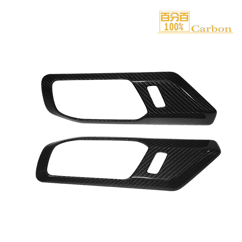 Dry Carbon Car Window Glass Lift Button Switch Cover Trim Front Door Armrest Panel For Ford Bronco 2021