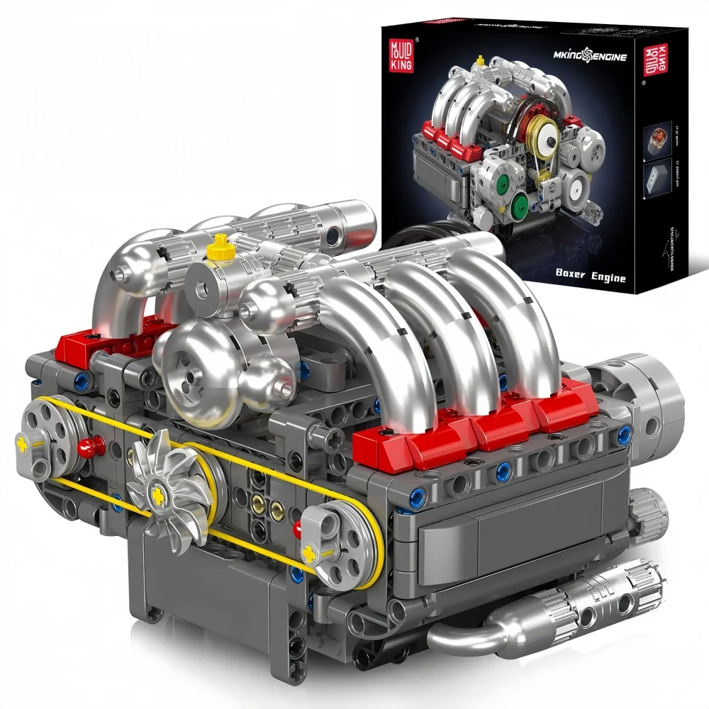Mould King 10193 Horizontal Opposed Engine Building Blocks Model 609PCS Fine Mechanical Parts DIY Assembly Toy Set Holiday Gifts