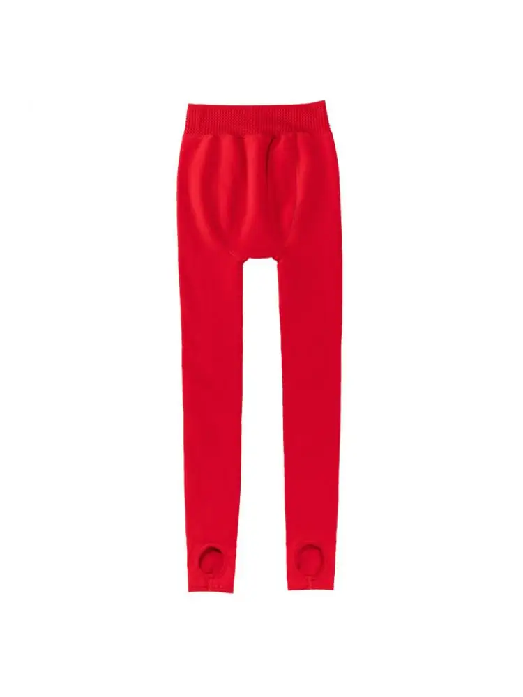 Leggings rouge pour femmes, 40-100KG, nouveau Design, automne-hiver, grands collants de mariage, vêtements extérieurs, peluche, velours épais, 2022