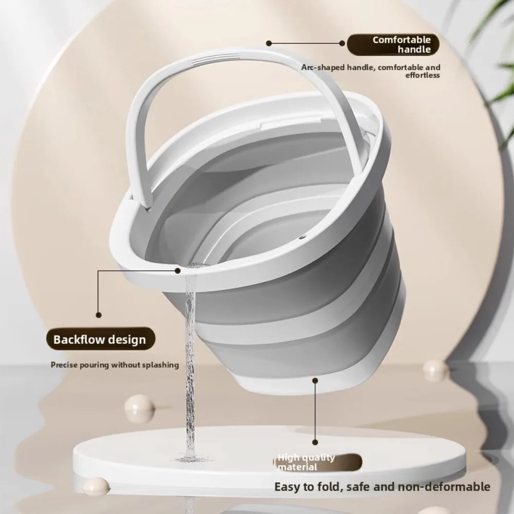 

Thickened Handheld Laundry Bath Bucket for Home Student Dormitory Use Multifunctional Water Storage Bucket for Cleaning Washing