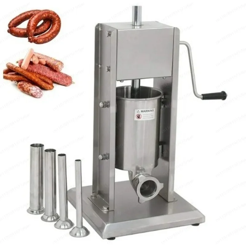 

Manual Sausage Filler Stuffer Machine 5L Commercial Home Use 304 Stainless Steel Filler