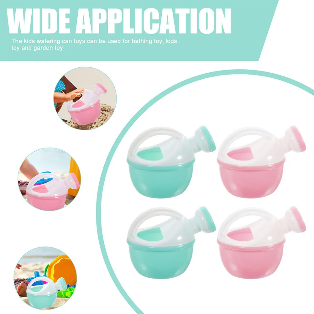 4 stuks kinderkanen, grote opening voor tuin, strand, binnen en buiten gebruik, plastic planten gieters