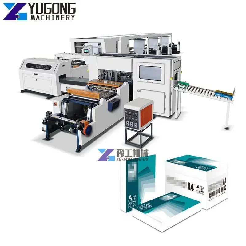 High Speed  A4 Copy Paper Production Line Roll A4 Paper Sheet Cutting Machine Full Automatic Paper Packing Wrapping Machine