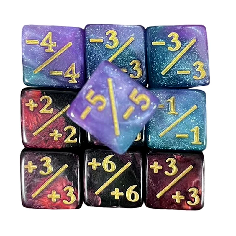 Contadores de dados de 6 lados, 10 peças, 16mm + 1 contagem de brinquedos infantis para mtg, coleta de hobbies, cartão de jogo, token, presente de fidelidade