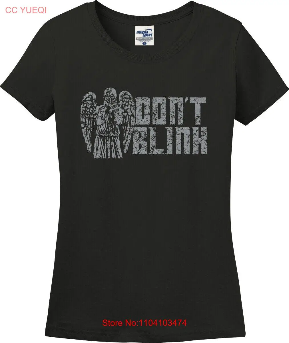 

Don't Blink Weeping Angels Distressed Missy Fit Ladies T-Shirt (S-3X)