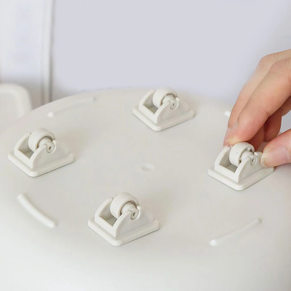 

4 Pcs Adhesive Mini Wheels for Furniture Stationery Caster Rack Kitchen Appliance Plastic Small Caster Wheels Small