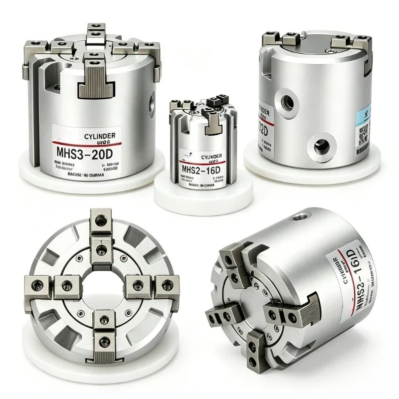

MHS2/MHS3/MHS4 16D/20D/25D/32D/40D/50D Series Finger Pneumatic Gripper Replacement Double Action Rotating Air Cylinder