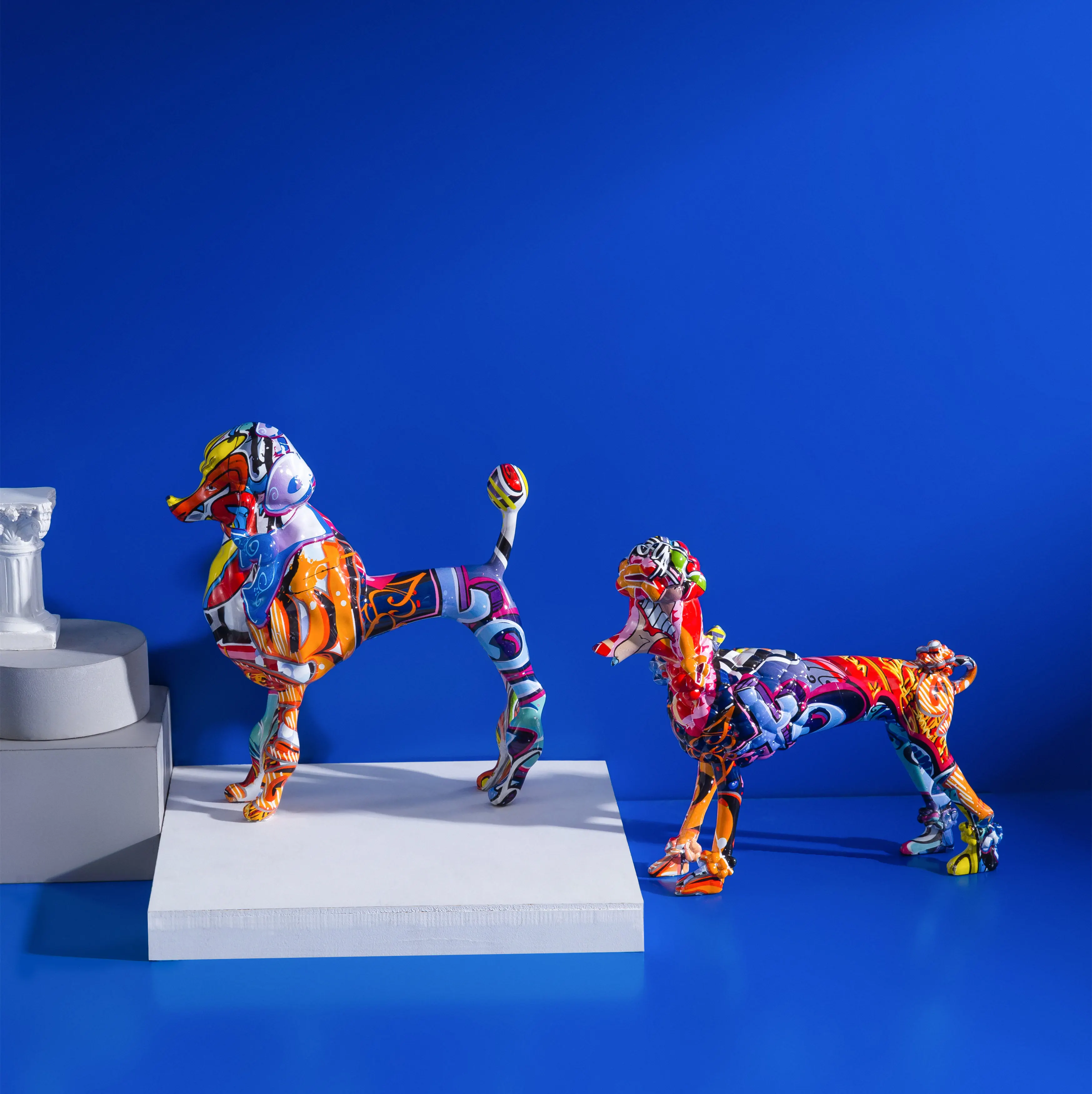 Colorful Graffiti Poodle Decor 1