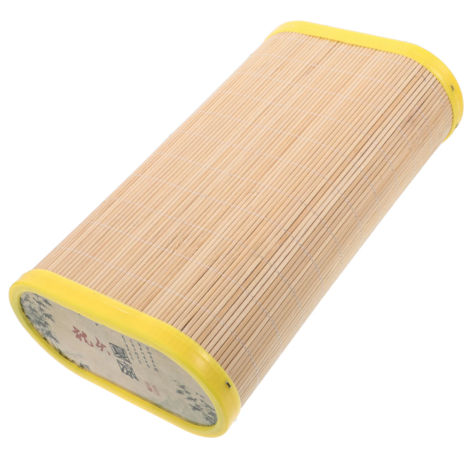 

Bamboo Cooling Pillow Breathable Summer Sauna Headrest Cushion Hollow Design Woven Material Comfort Support Versatile Use Dry